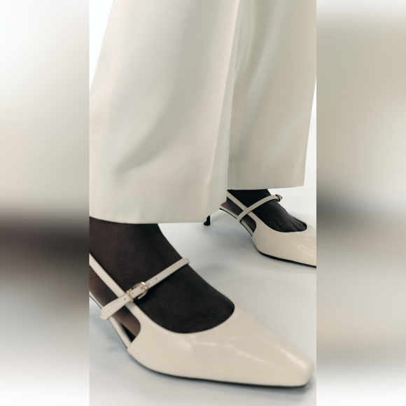Zara Elegant Cream Women's Shoes - Picture 2 of 5